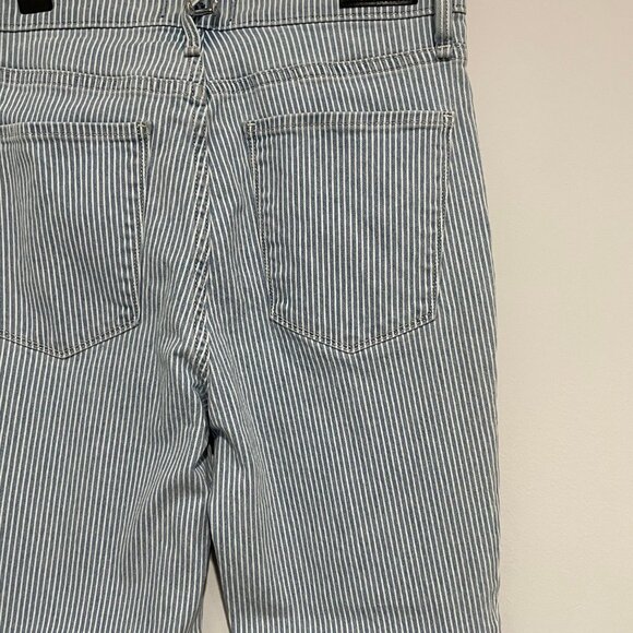 A&F Simone High Rise Ankle Blue and White Stripe Pants Size 26 - Picture 6 of 7